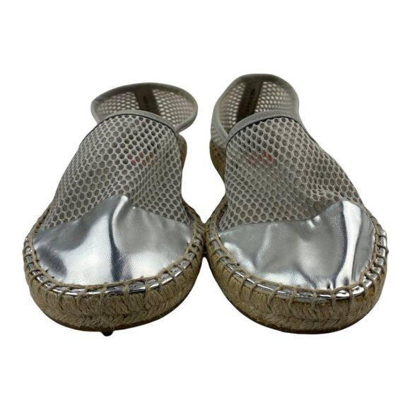 Sam Edelman Circus Women's Jute & Mesh Beige & Silver Lena Espadrille Flats US 7 - Picture 2 of 12